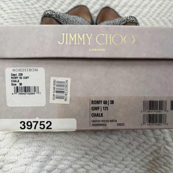 Jimmy Choo Romey 60 Pumps-EU Size 38-Chalk - Picture 3 of 5